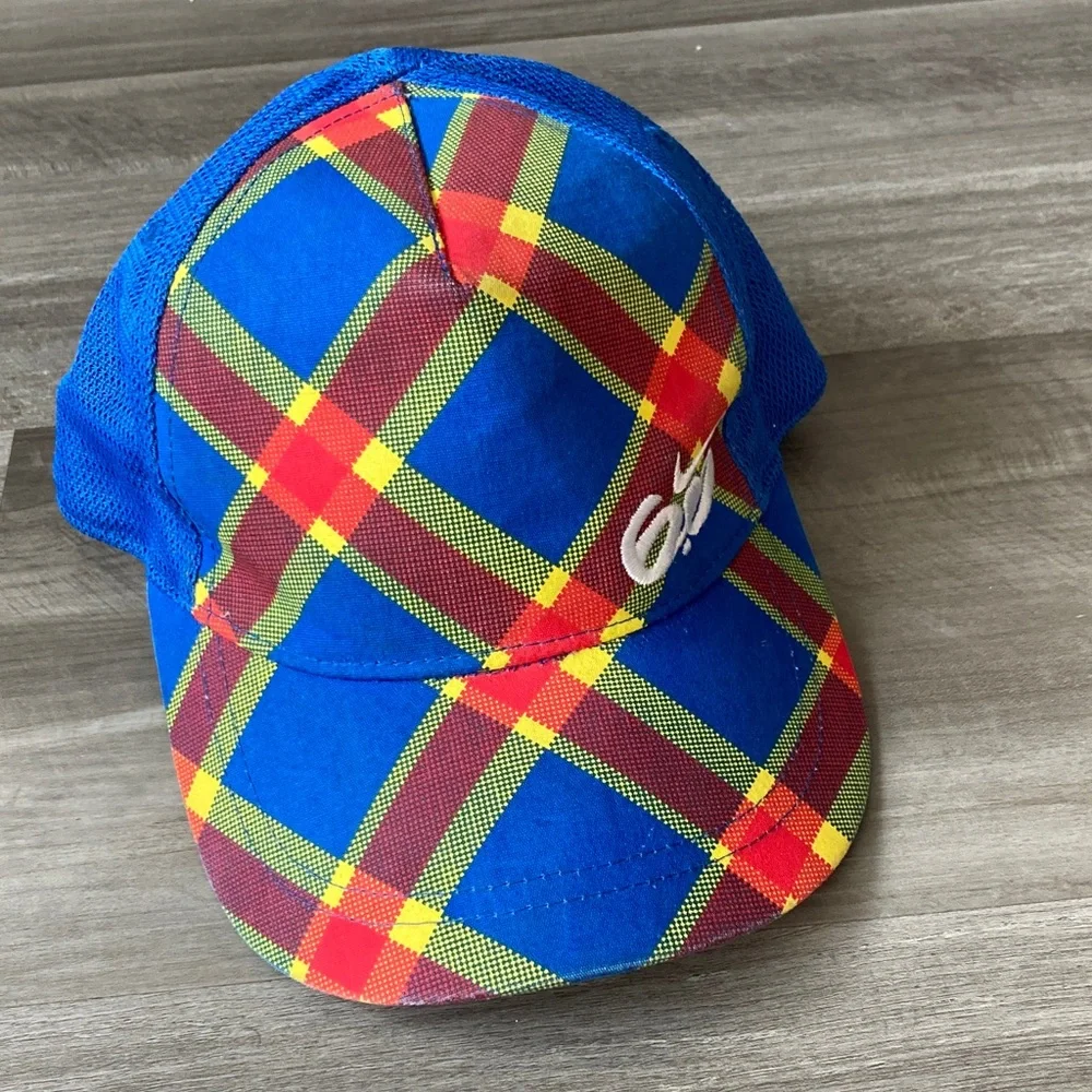 Nike 6.0 Trucker Hat Chris Hotz Snapback Plaid Mesh sz 4-7 Youth baseball cap